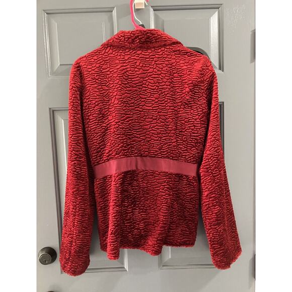 Anthropologie Ruth Chenille/Velvet Red Tie Front Jacket Sz 8 - Picture 5 of 6